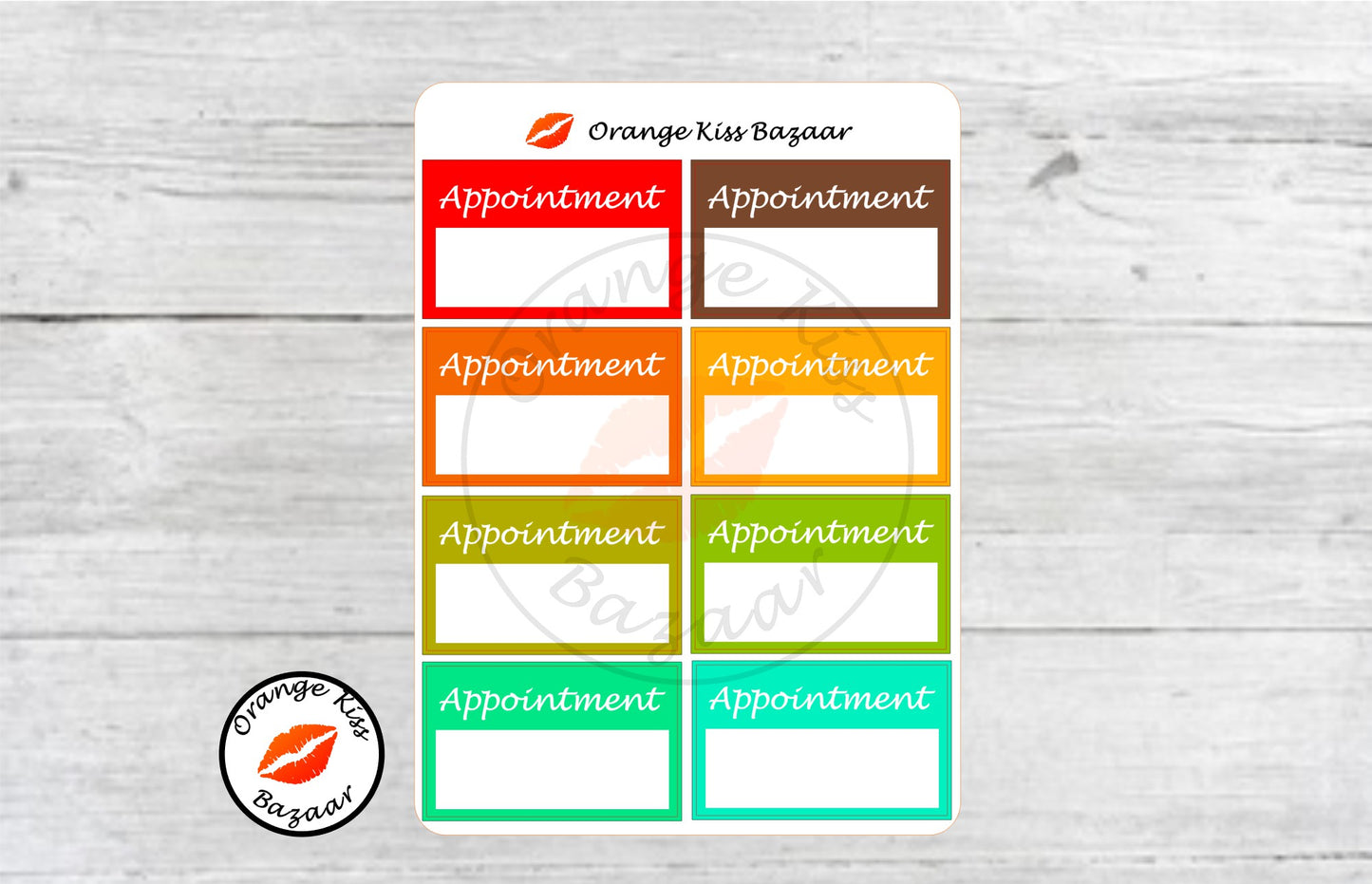 Appointment Half Box Sticker Set