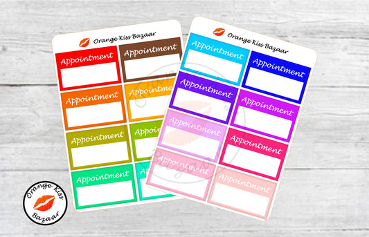 Appointment Half Box Sticker Set