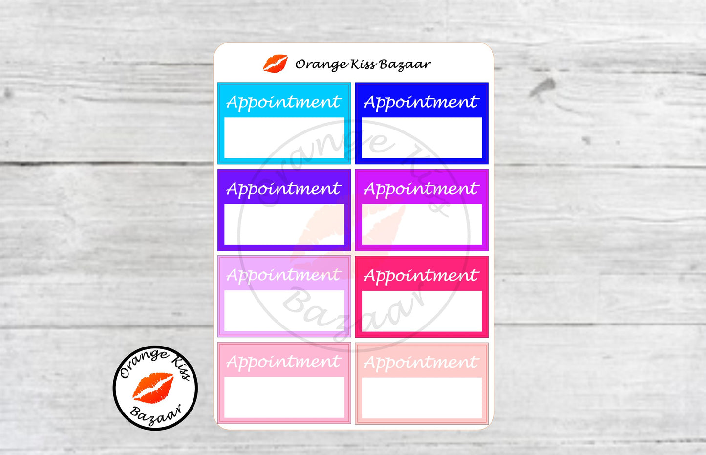 Appointment Half Box Sticker Set