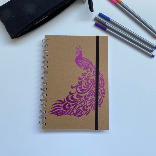 A5 Notebook - Mandala Peacock