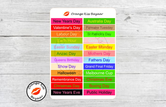 Important Dates - Australia