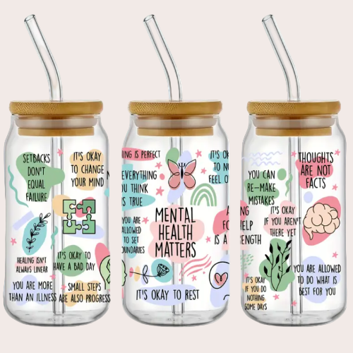 Mental Health Matters Glass Can