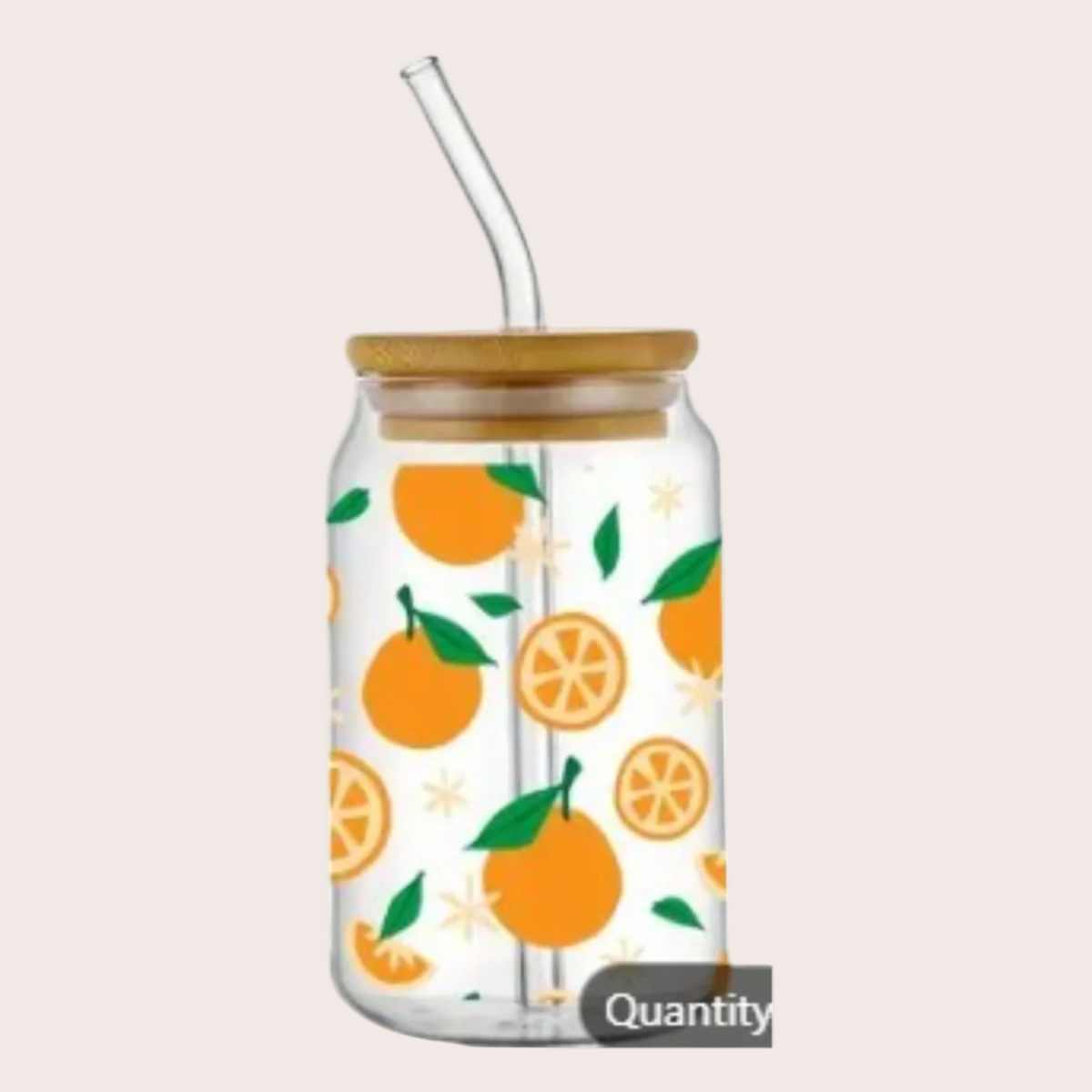 Orange Glass Can